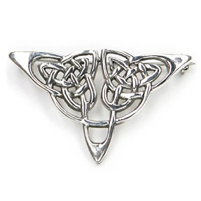 Abbildung von Drachensilber Brosche Keltischer Stil Mittelalter 925 Silber edle Gewandnadel Schließe keltisch Frauen