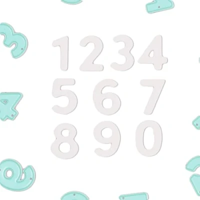 Abbildung von Craftelier Set von 10 Stanzschablonen Zahlen für Kartenherstellung, Scrapbooking und Bastelprojekte Kompatibel mit verschiedenen Stanzmaschinen Materialien Größe ca. 2 cm