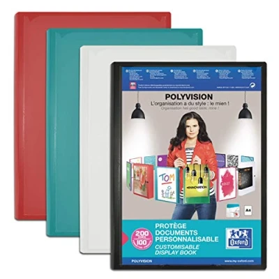 Abbildung von Elba Polyvision Sichtmappe, personalisierbar, Polypropylen, blickdicht 200 vues Assorti: bleu, vert, rose, noir, blanc