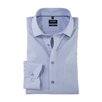 Abbildung von OLYMP Herren Businesshemd Langarm Luxor,Einfarbig,modern fit,Global Kent,Rauchblau 13,45