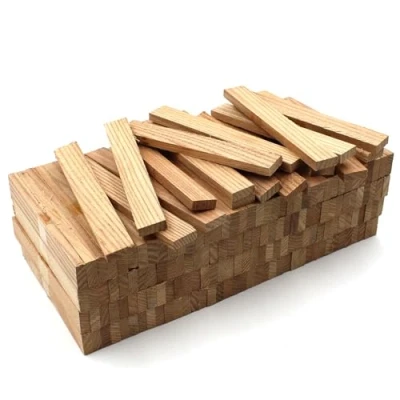 Abbildung von 80x Holzleiste 22x8x160mm Eiche lose Bastelklötzchen zum Basteln Bastelstäbe (Ulme 22x8x160mm)