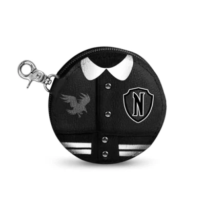 Abbildung von Wednesday Varsity Casual Cookie Portemonnaie, Schwarz