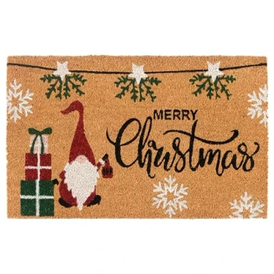 Abbildung von Hanse Home Kokos Fußmatte Weihnachten rutschfeste Schmutzfangmatte Natur für Innen, Fußabtreter Merry Kokosfaser Kokosmatte Eingangsbereich &amp; überdachten Außenbereich 40x70cm