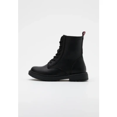 Abbildung von Geox Eclair GIRL Schnürstiefelette für Kinder, Größe: 27, Black Schuhe