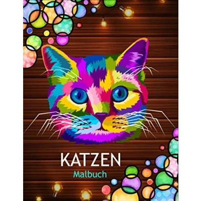 Abbildung von Katzen Malbuch: Ein Malbuch für Erwachsene mit niedlichen und verspielten Kätzchen Designs zum Stressabbau zur Entspannung