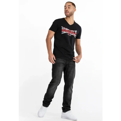 Abbildung von Lonsdale Normale Passform Stanydale Tshirt print, Herren, Größe: Large, Black red white