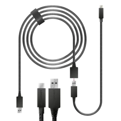 Abbildung von Lioncast Ladekabel Xbox / PS5, 3,5m + 0,5m Schnell für Series S (XSS)/ X (XSX) &amp; Sony PlayStation 5, PS 5 Controllerkabel Dualsense, mit Nylonmantel (Knickschutz)