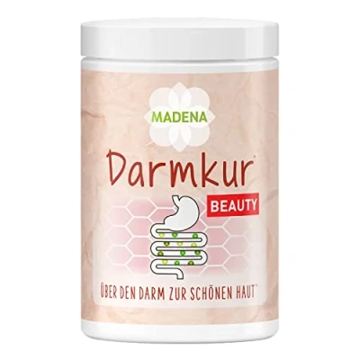 Abbildung von MADENA Darmkur Beauty, Akazienfasern, 30 Mrd. Darmkulturen pro Portion, 21 Darmbakterien Stämme, resistenter Stärke Typ 3, Maisdextrin, 210g Pulver