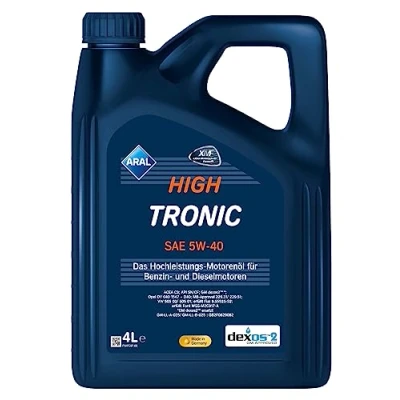 Abbildung von Aral Hightronic 5W 40 4l Motoröl 15F47C VOLKSWAGEN: Golf 4, 5, 7, MERCEDES BENZ: E Class Saloon, C A Class, AUDI: A6 C6 Avant