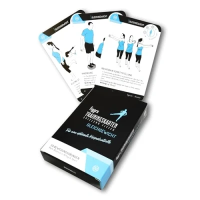 Abbildung von NEU: figgrs® Gleichgewicht 57 Trainingskarten mit 50 Fitness Übungen für wirkungsvolles Balance und Kräftigungstraining, Körperkontrolle Sturzprophylaxe