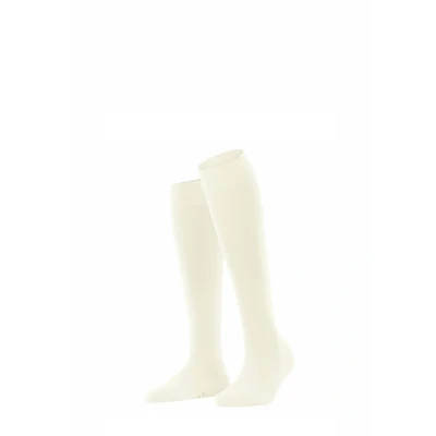 Abbildung von FALKE Damen Kniestrümpfe Softmerino W Kh Wolle Baumwolle lang einfarbig 1 Paar, Weiß Off White 2040, 41 42