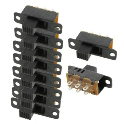 Abbildung von sourcing map 10 Teile Hoch Knauf 6 polig 3 Positionen DPDT Platte Gleitschalter 0.5A 50V DC de