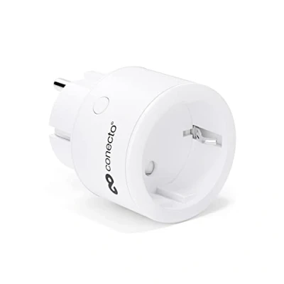 Abbildung von conecto® Funk Steckdosen Erweiterung für runde conecto Funksteckdosen: 1x Funksteckdose, Innenbereich, 2300 Watt, kompaktes Design, ohne Fernbedienung, weiß