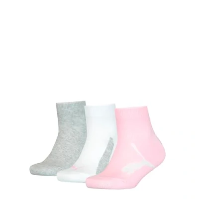 Abbildung von Puma Unisex Kinder Kids&#039; Bwt Quarter (3 Pack) Socks, Pink / Grey, 31 34 EU