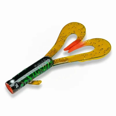 Abbildung von LMAB Drunk Dancer 15, 18 &amp; 23 cm Doppel Twister Angelköder Gummiköder für: Hecht Zander Hechtköder Zanderköder Kunstköder Twinler Pike (18 cm, Toxic Zebra)