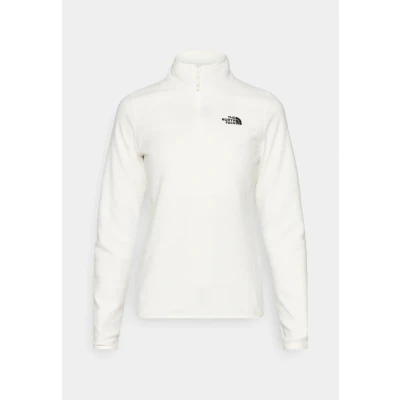 Abbildung von The North Face 100 Glacier 1/4 ZIP Fleecepullover, Damen, Größe: XL, White dune