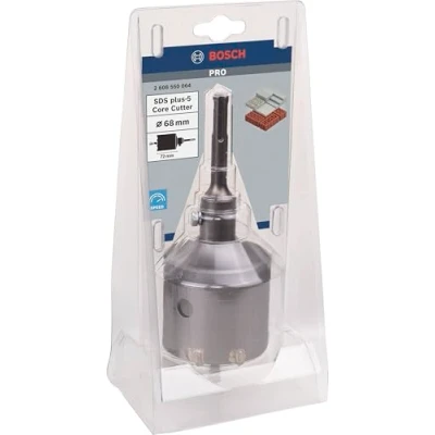 Abbildung von Bosch Accessories 2608550064 Hohlbohrkronen SDS plus 9 Set 3 teilig, Grau, 68 mm