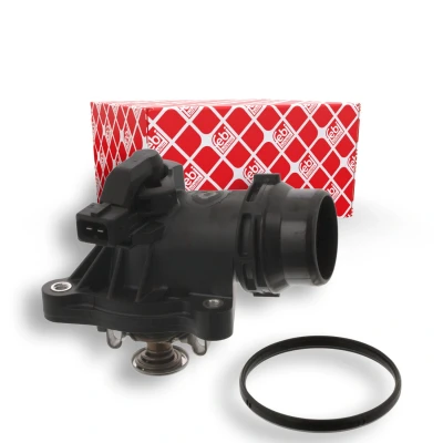 Abbildung von FEBI BILSTEIN 46399 Kühlwasserthermostat 105 mit Dichtung Gehäuse BMW: 3 Coupe, Saloon, Touring