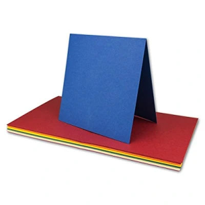 Abbildung von 25x farbig gemischte Faltkarten quadratisch 15 x cm Farben Mix Verschiedene Ausführungen Gustav NEUSER Farbenfroh