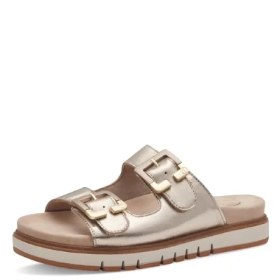 Abbildung von Tamaris Comfort Pantolette hoch, Damen, Größe: 37, Lt gold Leder