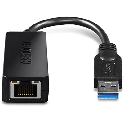 Abbildung von TRENDnet TU3 ETG USB 3.0 zu Gigabit Ethernet LAN Netzwerk Adapter für Windows, Mac, Chromebook, Linux, und bestimmte Android Handy, ASIX AX88179 Chipset