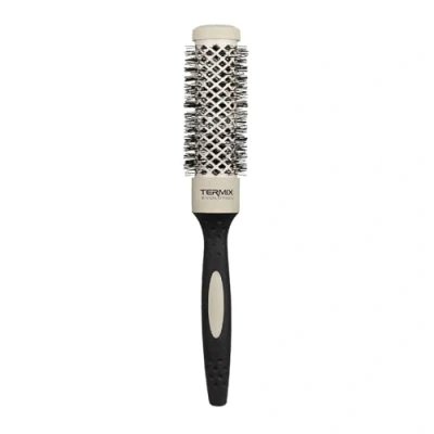 Abbildung von Termix Evolution Soft Ø28 Thermo Rundbürste mit speziellen Borsten für feines Haar. Erhältlich in 8 Durchmessern und im Paketformat.