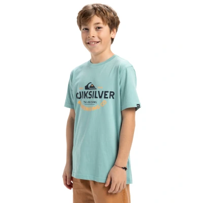 Abbildung von Quiksilver Typed OUT Unisex Tshirt print für Kinder, Größe: 140, Aquifer