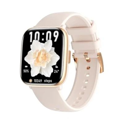 Abbildung von Smartwatch myPhone Watch Pastel Gold/Tea Rose großer 230 mah Akku, eine Woche Akkulaufzeit, Bluetooth Anrufe, 1,75 Zoll Bildschirm Amoled, IP67 Robustheit, mehrere Sportmodi, spezielle App