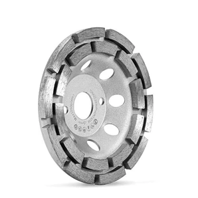 Abbildung von Professionelle Diamant Topfscheibe 125 Mm Für Beton, Granit, Naturstein X 22,2 Mm, Zweireihige Diamantschleifscheibe Effektive Oberflächenbearbeitung