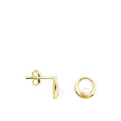 Abbildung von Sofia Milani Pearl Circle Ohrringe goldcoloured, Damen, Größe: One Size, Gold coloured
