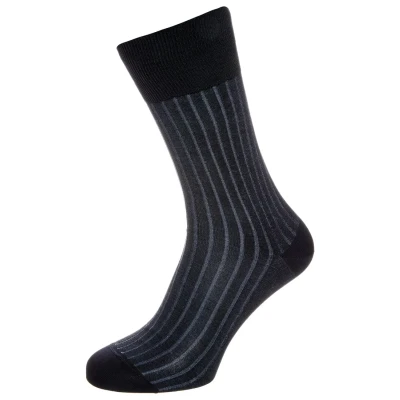 Abbildung von FALKE Herren Socken Shadow M So Baumwolle gemustert 1 Paar, Blau Lupine 6360, 43 44