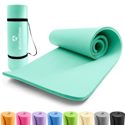 Abbildung von #DoYourFitness x World Fitness Fitnessmatte &quot;Ashanti&quot; 190x100x1cm Phthalatfrei &amp; rutschfest Gymnastikmatte ideal für Yoga, Pilates, Fitness, Outdoor im Studio zu Hause Türkis