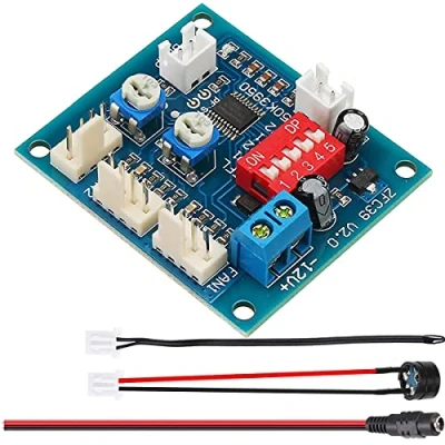 Abbildung von Youmile Vierdraht Thermostat 12V PWM Lüfter Drehzahlregler Regler Modul für PC Ventilator Drehzahlregelung Funktion