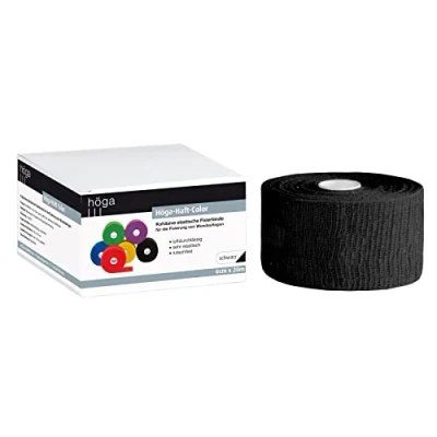 Abbildung von Höga Haft Fixierbinde, gedehnt, kohäsive selbsthaftende elastische, 6 cm x 20 m, schwarz, 1 Stück