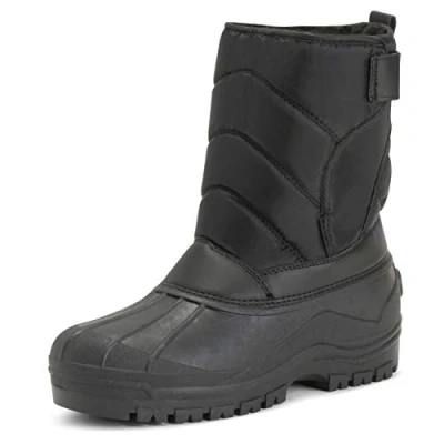 Abbildung von Polar Herren Dreck Nylon Strap Ente Schnee Winter Wohnung Regen Im Freien Stiefel Schwarz BLK42 AYC0147