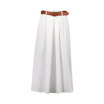 Abbildung von zero MIT GÜRTEL Maxirock, Damen, Größe: 36, Brilliant white
