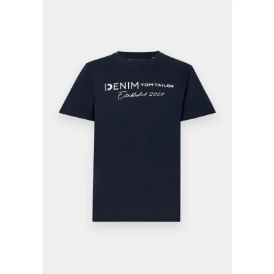 Abbildung von TOM Tailor Denim Tshirt print, Herren, Größe: Large, Sky captain blue