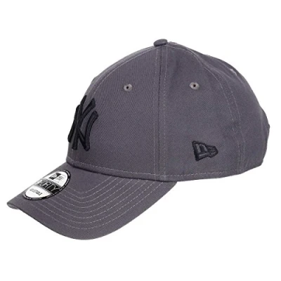 Abbildung von New Era Kappe Herren Damen York Yankees Strapback gebogener Schirm hinten verstellbar Einheitsgröße, Graphite, One size fitts all