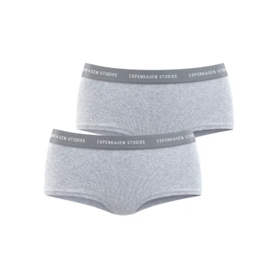 Abbildung von Copenhagen Studios 2 PACK Panties, Damen, Größe: XS, X grey mela