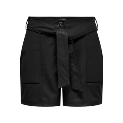 Abbildung von ONLY Ledershorts Damen, Schwarz, S
