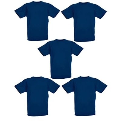 Abbildung von Fruit of the Loom Jungen T Shirt (5er Pack), Navy, 5 6 Jahre