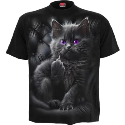 Abbildung von Spiral Cattitude Unisex T Shirt schwarz S