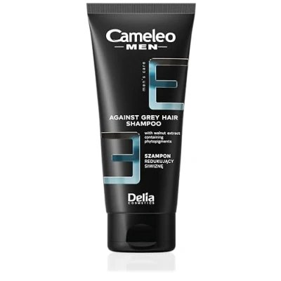 Abbildung von Cameleo für Männer Haarwaschmittel gegen graues Haar Natürlicher Haselnuss Extrakt Farbschutz erfrischt und reinigt &amp; Kopfhaut 150ml