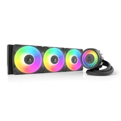 Abbildung von ARCTIC Liquid Freezer III Pro 360 A RGB AIO CPU Kühler, 3x120 mm Wasserkühlung, 38 Radiator, PWM Pumpe, VRM Lüfter, AMD AM5/AM4, Intel LGA1851/1700 Contact Frame Schwarz
