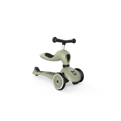 Abbildung von Scoot &amp; Ride Highwaykick 1 Scooter mit Sitz 2in1 Kickboard höhenverstellbarer und Lenker (Olive)