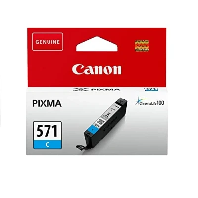 Abbildung von Canon CLI 571 C original Tintenpatrone Cian für Pixma Drucker TS5050 TS5055 TS6050 TS8050 TS9050 MG5750 MG6850 MG7750