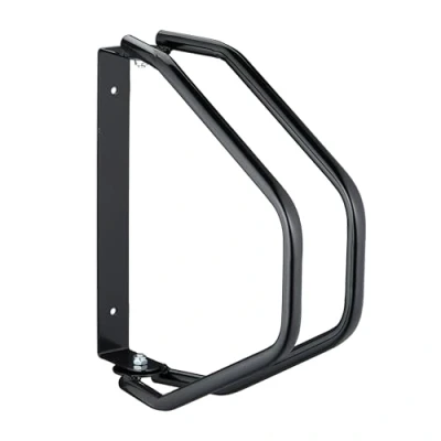 Abbildung von Relaxdays Fahrradständer, zur Wandmontage, aus stabilem Stahl, Fahrradwandhalter, 180 schwenkbar, Einzelparker, schwarz, 1 Stück