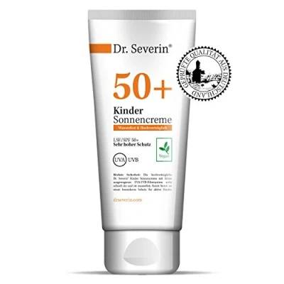 Abbildung von Dr. Severin® Kinder Sonnencreme SPF/LSF 50+ I Zieht schnell ein, wasserfest &amp; ohne Parfum Ideal für empfindliche Haut