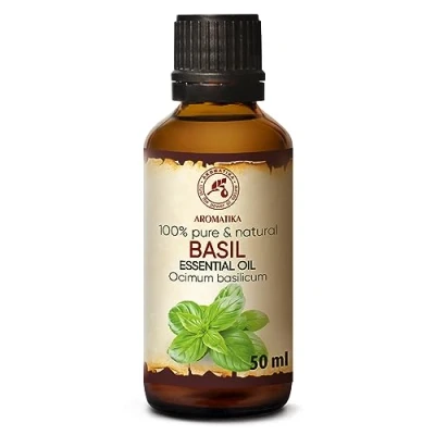 Abbildung von Basilikumöl 50ml Ocimum Basilicum naturreines ätherisches Basilikum Öl für Duftlampe Diffuser Sauna Raumduft Körperpflege Aromatherapie
