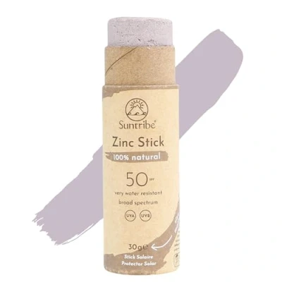 Abbildung von Suntribe Mineralischer Bio Sonnenstift mit Zink LSF 50/30 g, Getönt 100% Natürlich, Riffsicher, UV Filter Sehr Wasserfest, Zero Waste Gewinner Beauty Shortlist Awards